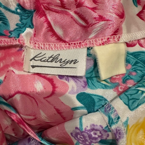 Vintage Pink Floral Babydoll Lingerie Y2K slip Dress 90s sleepwear nightie - Picture 5 of 7